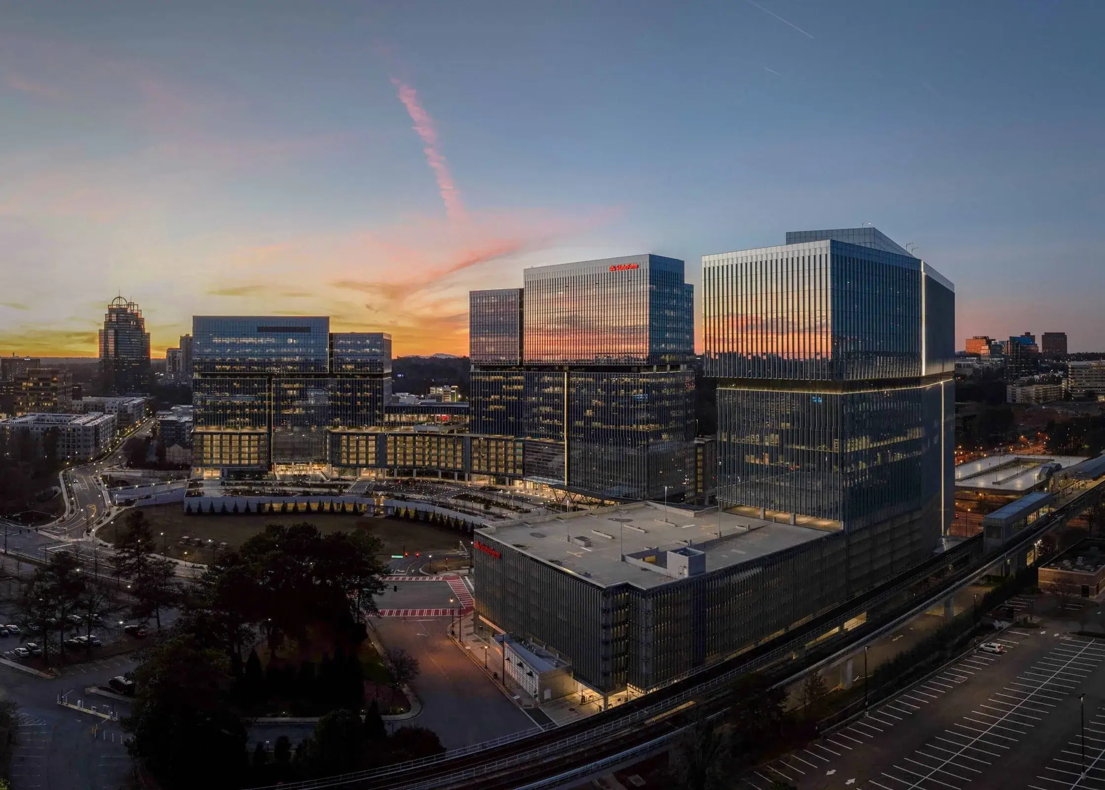 State farm business buildings.