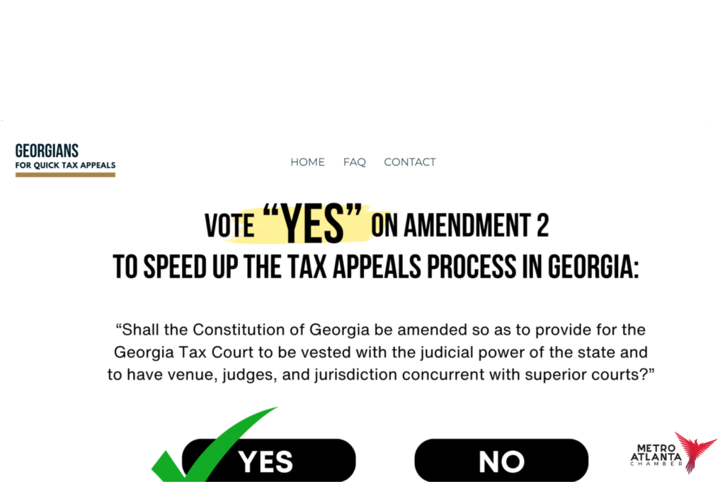 Metro Atlanta Chamber Supports Georgia Constitutional Amendment #2