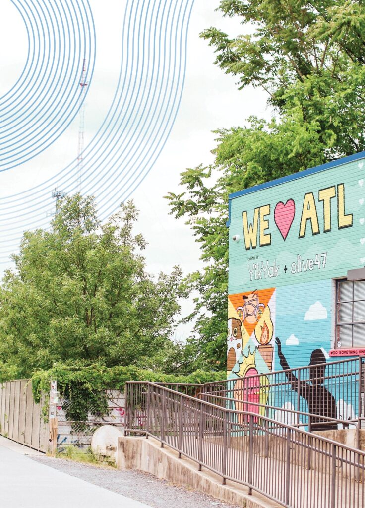 Atlanta Beltline artwork of "We love ATL"