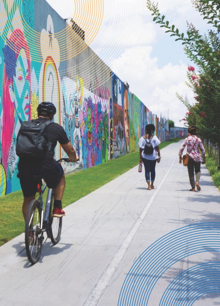 Atlanta Beltline with people walking