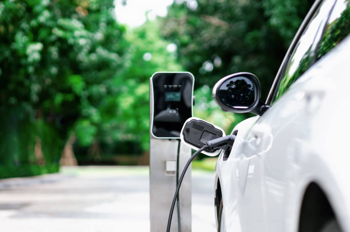 cleantech of a charging ev 