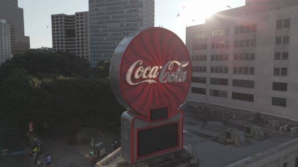 Coca Cola Sign Drone