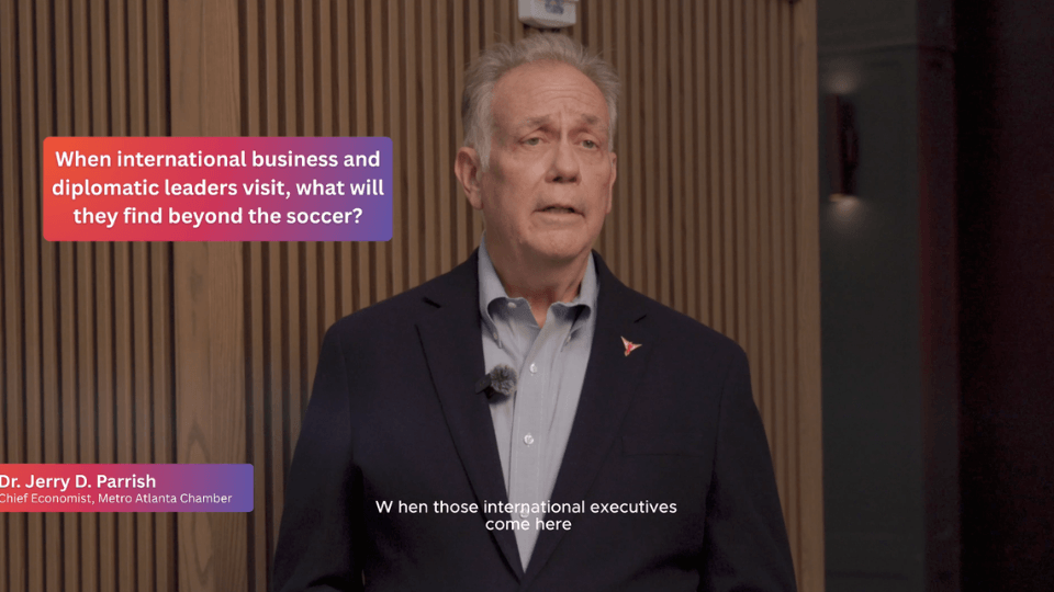 Dr. Jerry Parrish Interview Clip: International visitors will find Georgia is the place to do business Metro Atlanta strengths include connectivity, business climate, talent, and quality of life